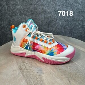 Moolah Press Break V2 Basketball Shoes Youth 6.5 Rainbow Grade School Sneakers